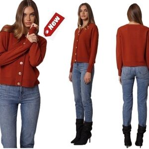 Cyrus knit button front cardigan sweater Colorado Sz S NWT